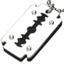 Edgy Stainless Steel Razor Blade Pendant with Carbon Fiber