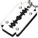 Edgy Stainless Steel Razor Blade Pendant with Carbon Fiber