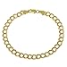 18k Yellow Gold Plated Sterling Silver Double-Link title=