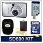 Canon Powershot SD890 IS 10MP Digital ELPH Camera - Best Selling Super-Savings Bundle