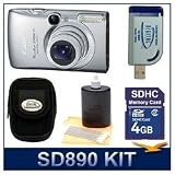 Canon Powershot SD890 IS 10MP Digital ELPH Camera - Best Selling Super-Savings Bundle