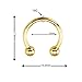 BodyJ4You 16G Septum Clicker and Horseshoe Circular Barbell 16 Gauge Surgical Steel - 2 Pieces