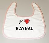 Bavoir de bébé avec J'aime Raynal