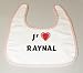 Bavoir de bébé avec J'aime Raynal