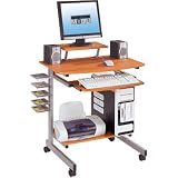Woodgrain Computer Desk Cart