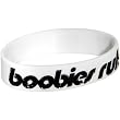 White Black Boobies Rule Awareness for Breast Cancer Bracelet