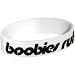 White Black Boobies Rule Awareness for Breast Cancer Bracelet
