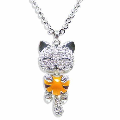 Kette Garfield Grinsekatze mit SWAROVSKI ELEMENTS