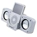 White Travel Size Foldable Multimedia Speaker for iPod, iPod (video), iPod nano, iPod Photo, iPod Mini, and iPod Shuffle, Microsoft Zune