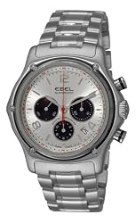 Ebel Men's 9137260/26567 1911 Automatic Chronograph Silver Dial Watch