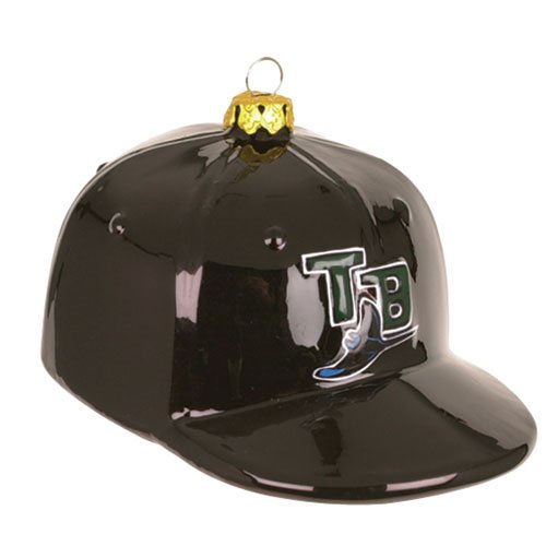 Tampa Bay Rays MLB Glass Baseball Cap Ornament (4)