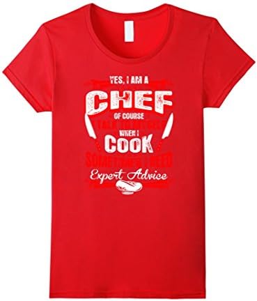 Women's yes, i am a chef of course i talk to my self when i cook som Large Red