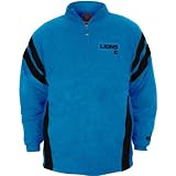 Detroit Lions Blue Gridiron 1/4 Zip Mock Neck Fleece Jacket