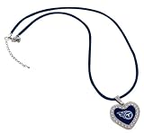 NFL Tennessee Titans Reversible Crystal Heart Pendant with Silk Cord