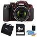 COOLPIX P520 18.1 MP 42x Zoom Digital Camera - Red Plus 8GB Memory Kit. Kit Includes 8GB Memory Card, Deluxe Carrying Case , and 3pc. Lens Cleaning Kit.