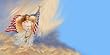 ANGEL WITH AMERICAN FLAG-2600A