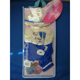 Baby Doll Clothes - Blue and White - Fits 12-14dolls by Badoll fashions