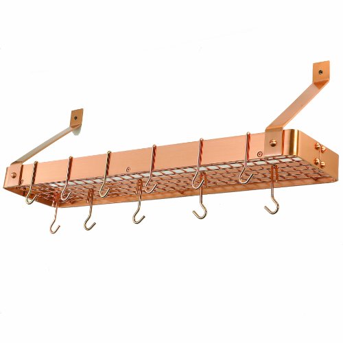 Old Dutch Cookware Rack with Grid, Satin Copper Old Dutch Cookware Rack with Grid, Satin Copper