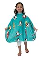 Betty Dain Kids Styling Cape, "Penguin Beach Party" Pattern with Snap Closure