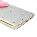 Note 5 Case, Galaxy Note 5 Case - Mavis's Diary 3D Handmade Bling Crystal Lovely Cute Pink Bow with Shiny Pink Diamonds Gems Clear Cover Hard PC Case for Samsung Galaxy Note 5 & Clean Cloth