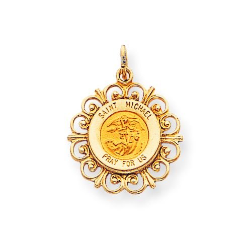 14k St. Michael Medal Pendant