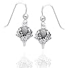 Scottish Spirit of Alba Thistle Celtic Knot Art Sterling Silver Earrings by Courtney Davis