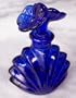 Perfume Bottle Blue Flower Top