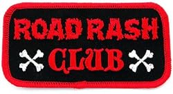 Road Rash Club Patch Embroidered Iron-On Motorcycle Biker Emblem