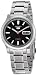 Men's Stainless Steel Seiko 5 Automatic Black Dial