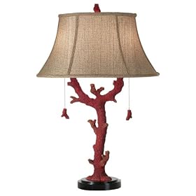 Red Coral Sunset Table Lamp