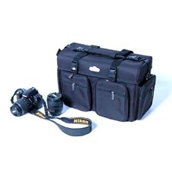 DMKFoto Large Black Camera Shoulder Bag for Digital SLR or Video Cameras