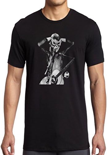 Emotion Clothing Men's David Bowie Acoustics Retro Vintage Licensed T-Shirt 38-40" M Black