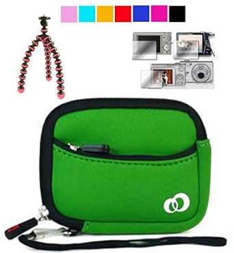 Mini Camcorder Protective Case for Panasonic TA1 Ultrathin HD Pocket Camcorder + Screen Protector for Panasonic TA-1 + 6 inch Pink Tripod
