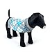 Weixinbuy Puppy Pet Dog Cat Plaid Sweater Coat Knitwear Gray XX-Small