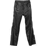 Power-Trip Black Diamond Women's Leather Harley Touring Motorcycle Pants - Color: Black, Size: 14