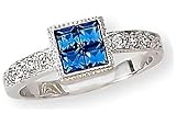 Bay Studio Light Sapphire Stone Ring SILVER-TONE