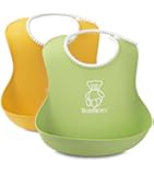 BABYBJORN Soft Bib, Green/Yellow, 2 Pack