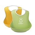 BABYBJORN Soft Bib, Green/Yellow, 2 Pack