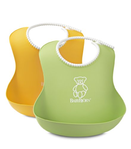 BABYBJORN Soft Bib 2 Pack - Green/Yellow