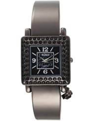 XOXO Womens XO1018 Black Dial Gun Metal Bangle Watch