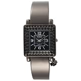 XOXO Womens XO1018 Black Dial Gun Metal Bangle