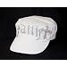 Copper Cross Faith Black Rhinestone White Castro Hat