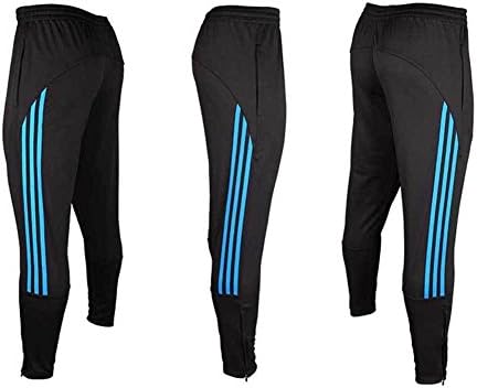 Maxtrend Men's Sportswear Soccer Football Stripe Training Sweat Pants Slim Running Skinny Trousers