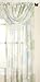 Stylemaster Renaissance Home Fashion Jasmine Tile Print Sheer Waterfall Valance, 47 by 38-Inch