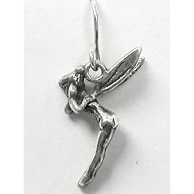 Tiny Tinkerbell Fairy A SINGLE EARRING! Why buy a pair when one will do? Sterling Silver
