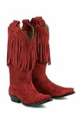 Lane Boots Red Fringed Cowgirl Boots
