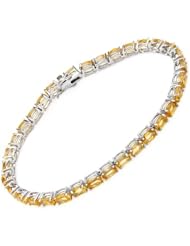 Genuine Morne Rouge (TM) Bracelet. 13.20 Ctw Citrine Sterling Silver Tennis Bracelet - Material/Stone: Citrine. 12.3 grams in weight and 8 inches in length. 100% Satisfaction Guaranteed.