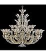 Schonbek 7864-44A Rivendell 16 Light Two Tier Chandelier in Heirloom Silver with Clear Swarovski Spectra crystal