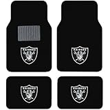Newly Released Licensed Oakland Raiders Embroidered Logo Carpet Floor Mats. Wow Logo on All 4 Mats.