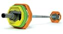 Reebok Polyurethane Rep Set - Orange/Green/Yellow, 17.5 Kg